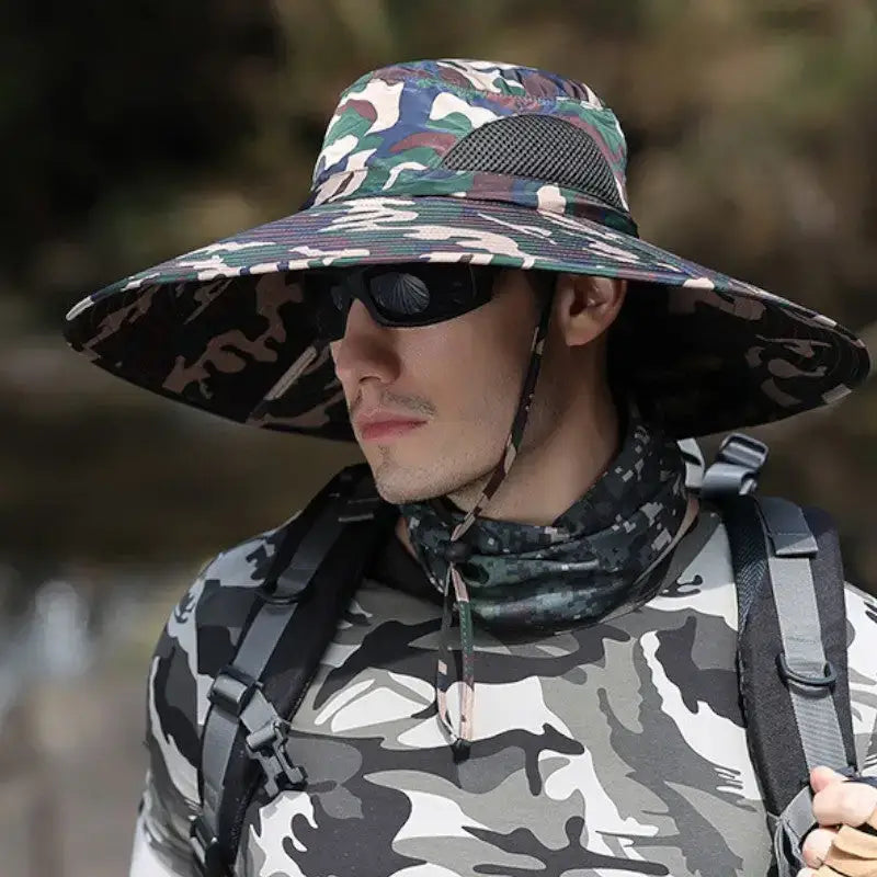 Chapeau brousse camouflage bleu nautique