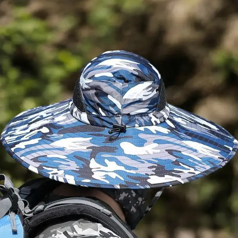 Chapeau brousse camouflage bleu nautique