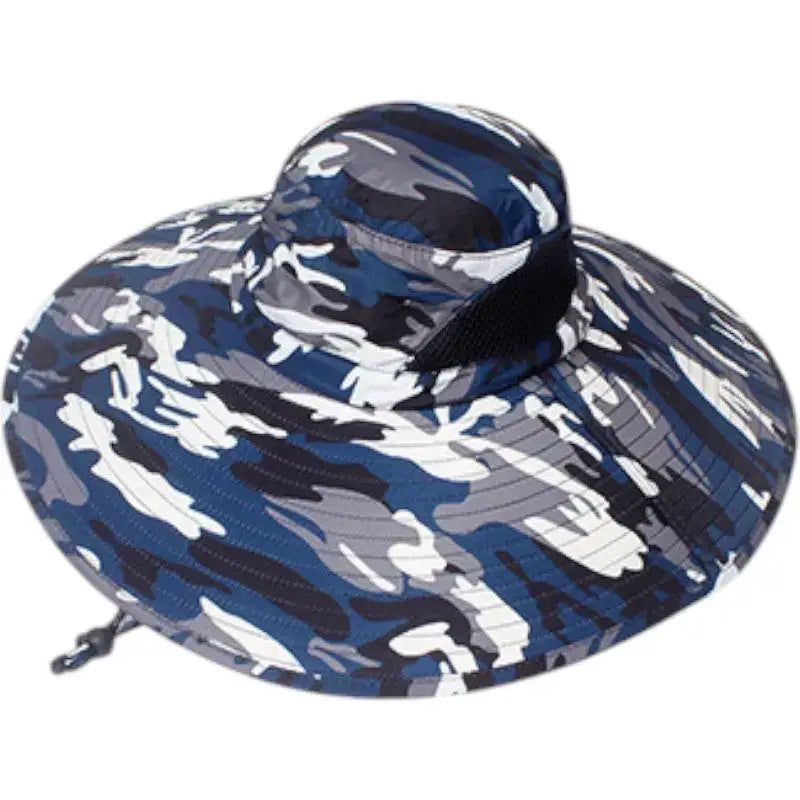 Chapeau brousse camouflage bleu nautique