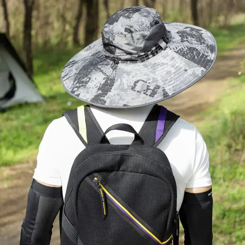 Chapeau brousse couvre-visage camouflage
