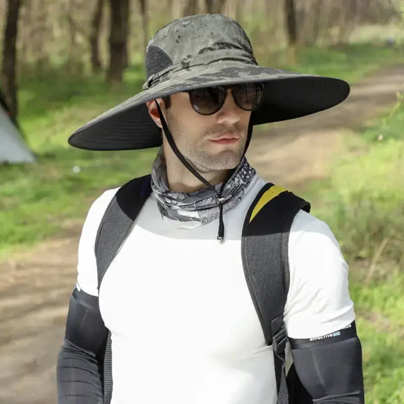 Chapeau brousse couvre-visage camouflage