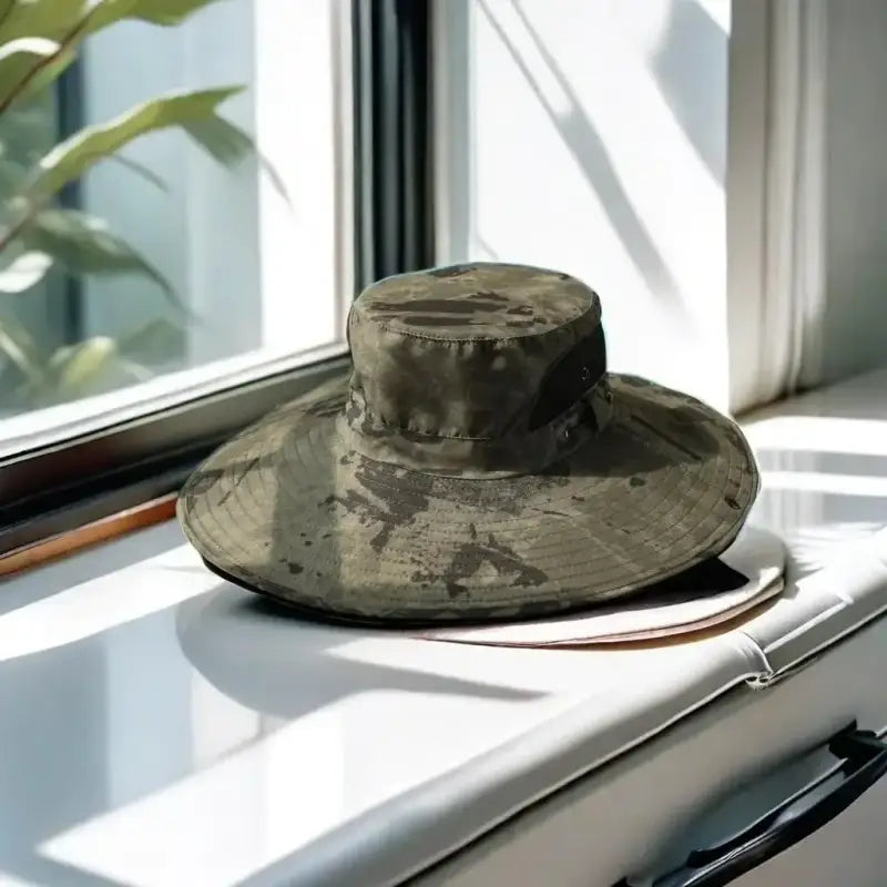 Chapeau brousse couvre-visage camouflage