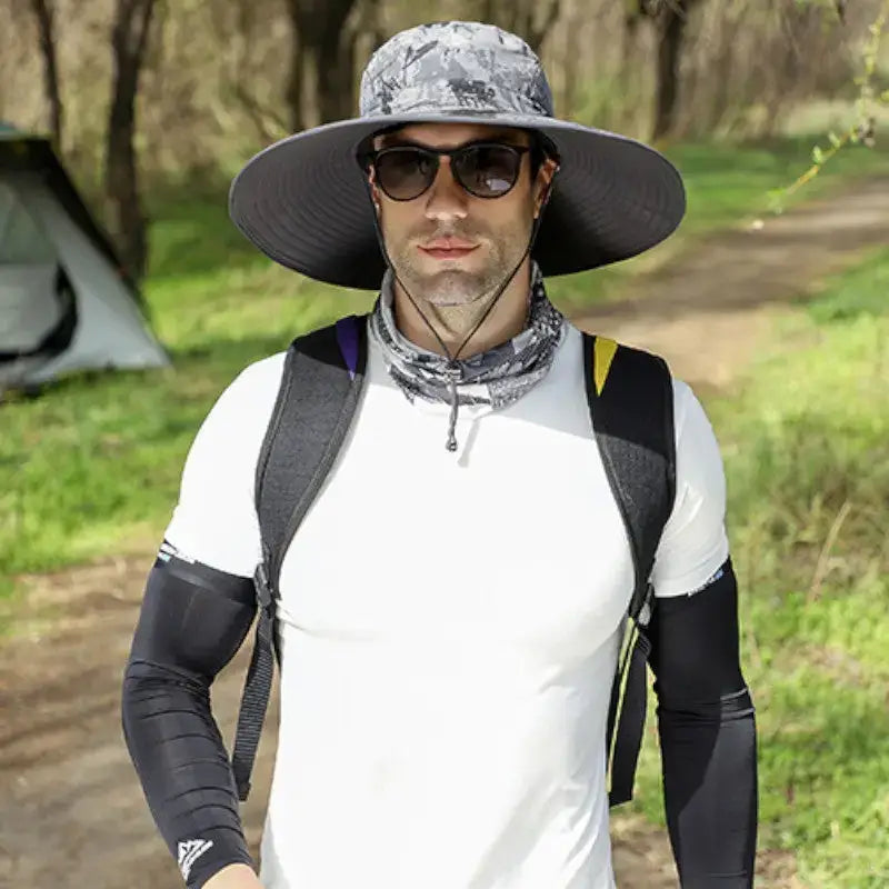 Chapeau brousse couvre-visage camouflage