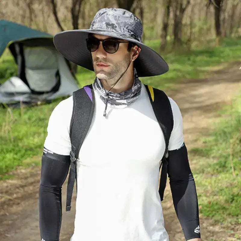 Chapeau brousse couvre-visage camouflage