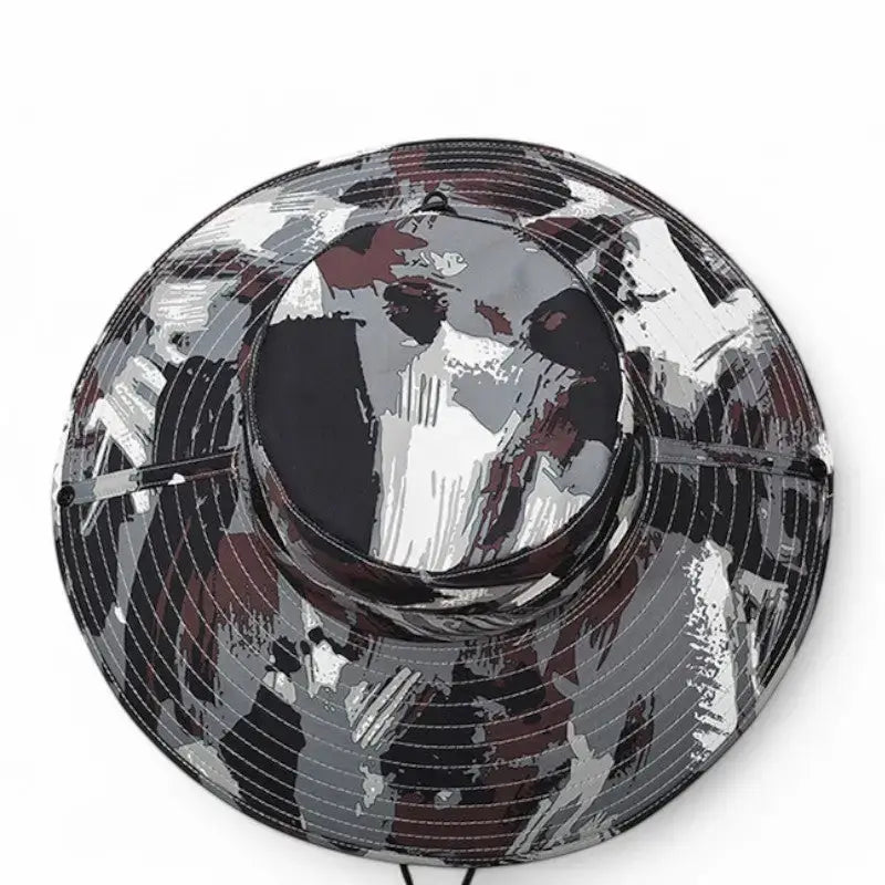 Chapeau randonnée camouflage urbain artistique