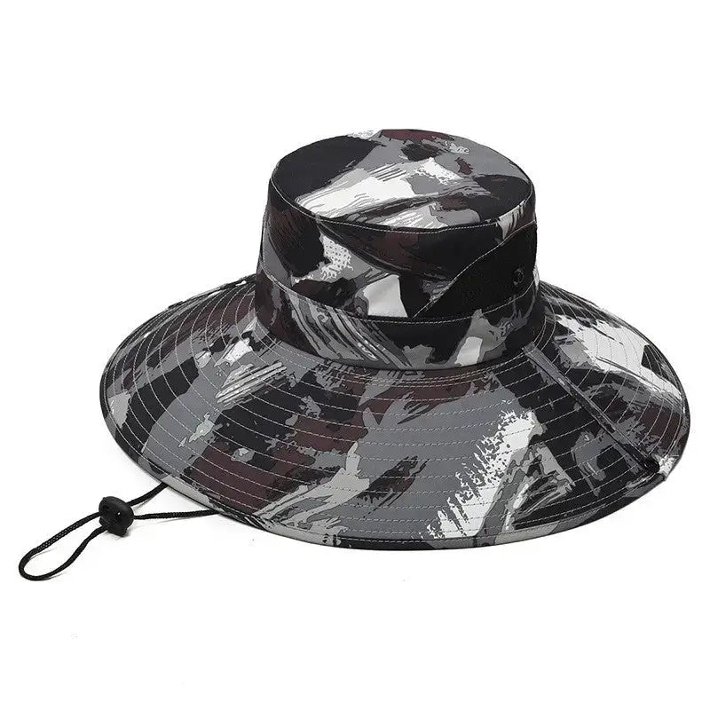 Chapeau randonnée camouflage urbain artistique