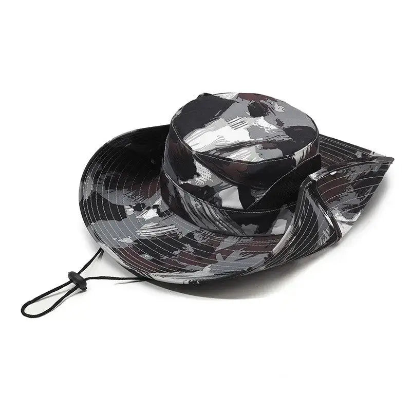 Chapeau randonnée camouflage urbain artistique