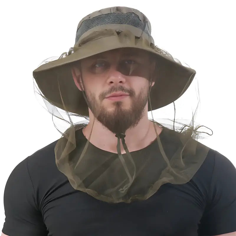 Chapeau randonnée avec moustiquaire anti-insectes