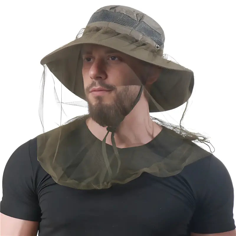 Chapeau randonnée avec moustiquaire anti-insectes