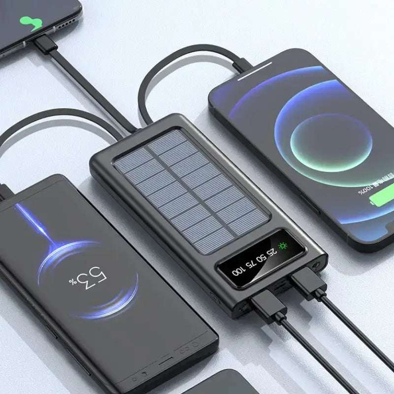 Chargeur solaire avec batterie portable basique