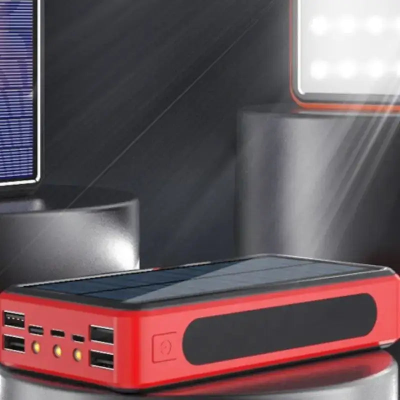 Chargeur solaire militaire rouge portable