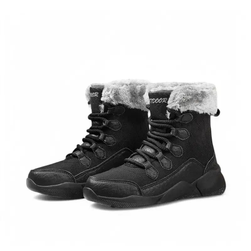 Chaussure femme grand froid fourrée noire