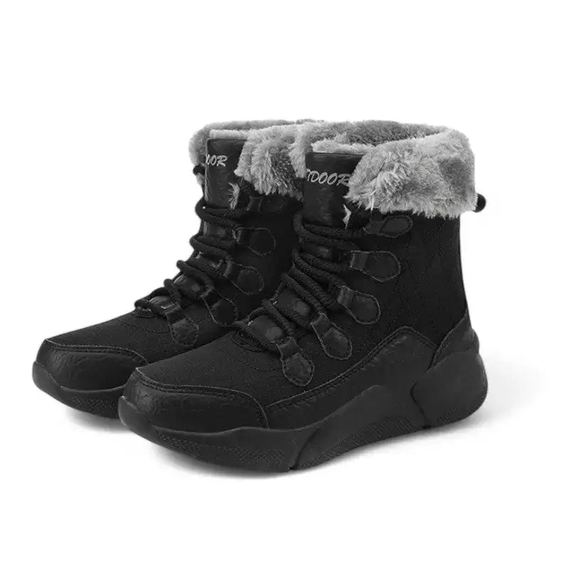 Chaussure femme grand froid fourrée noire