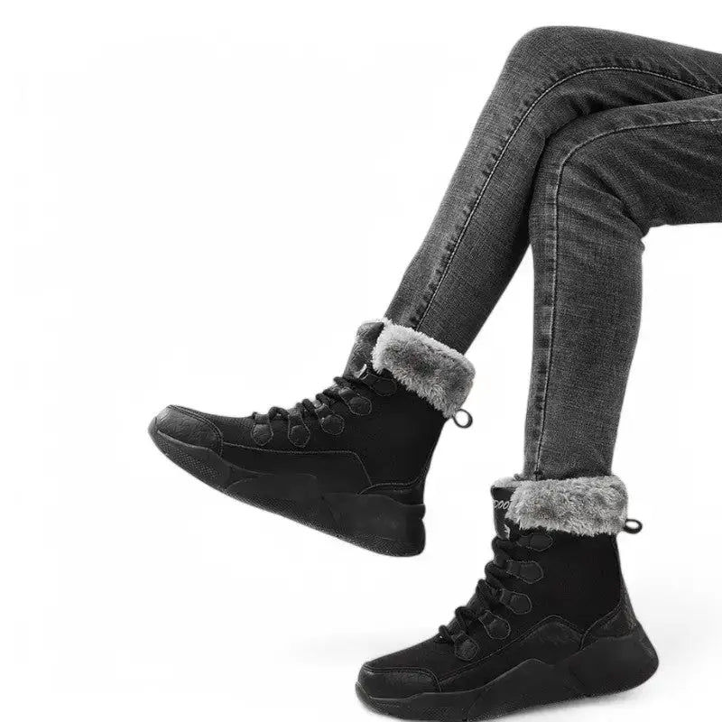 Chaussure femme grand froid fourrée noire