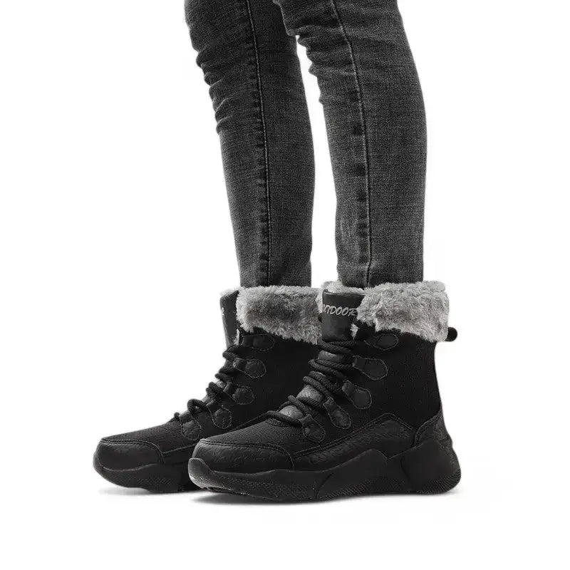 Chaussure femme grand froid fourrée noire