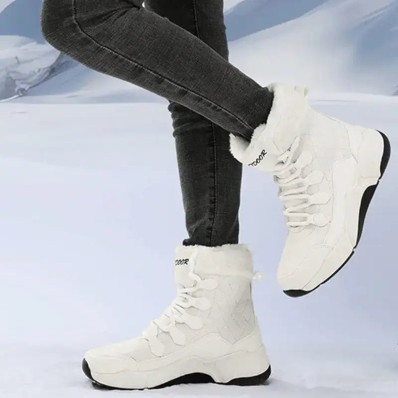 Chaussure femme grand froid fourrée noire