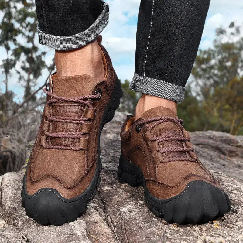 Chaussure homme cuir basse randonnée légère