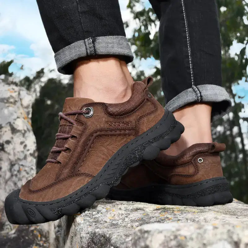 Chaussure homme cuir basse randonnée légère