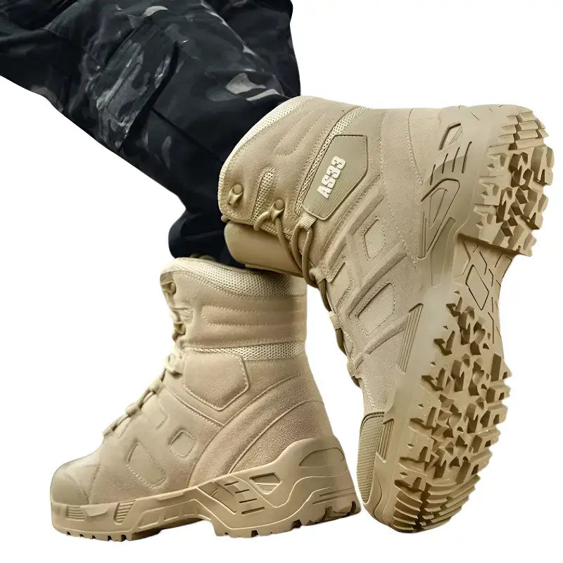 Chaussure randonnée homme cuir tactique