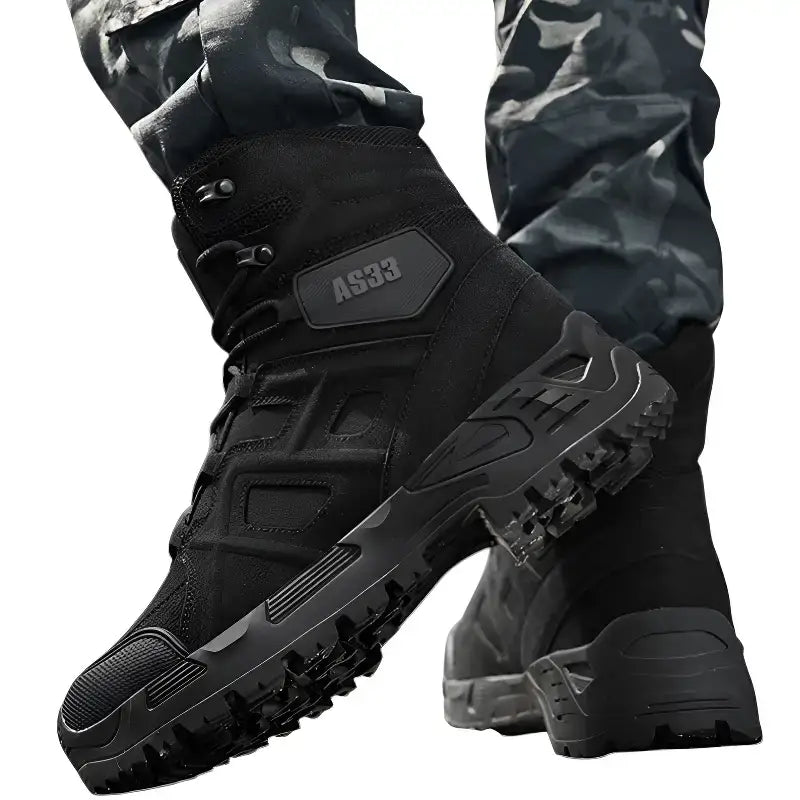 Chaussure randonnée homme cuir tactique