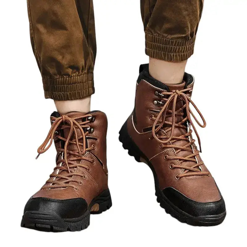Chaussures randonnée homme marron robustes