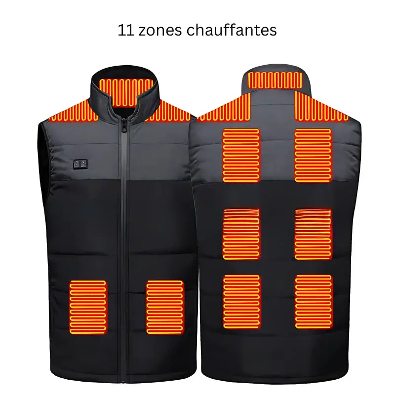 Doudoune chauffante homme avec batterie sans manche