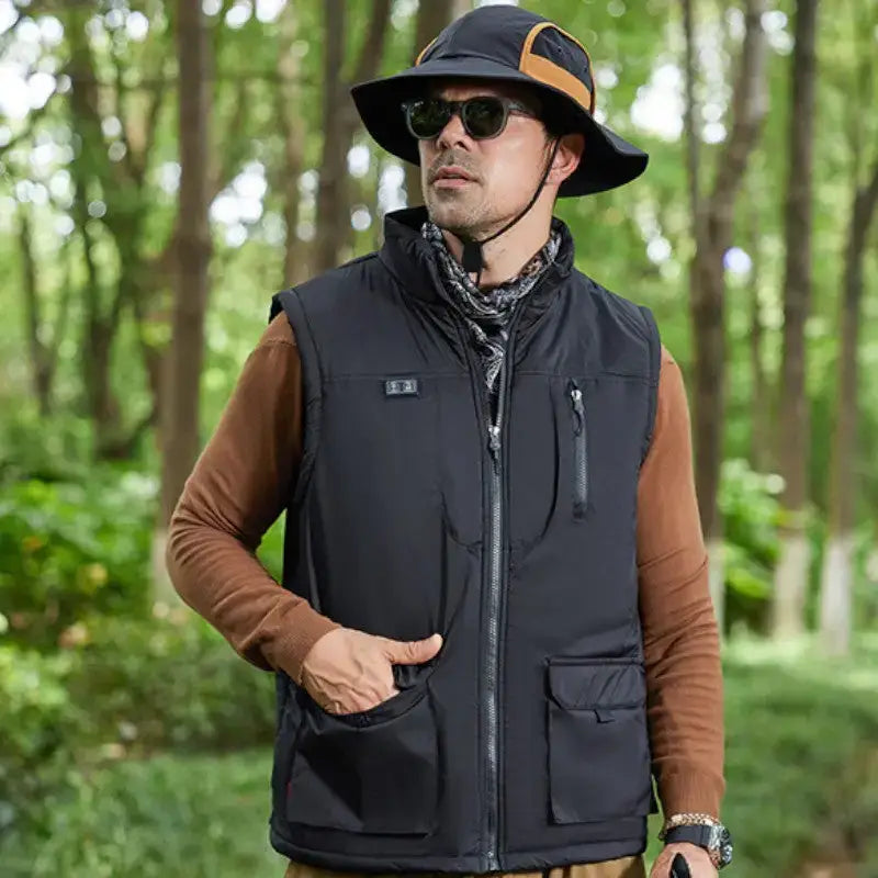 Gilet chauffant homme travail 6 zones