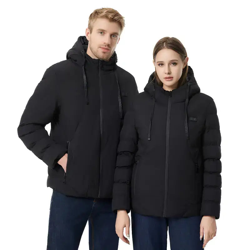 Doudoune chauffante capuche hiver