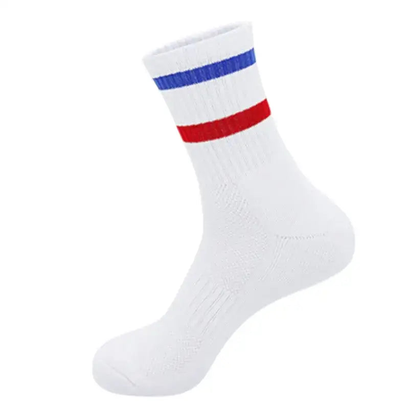 Chaussettes randonnée bleu blanc rouge