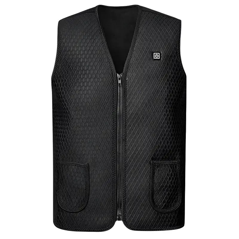 Gilet chauffant homme fibre carbone néoprène