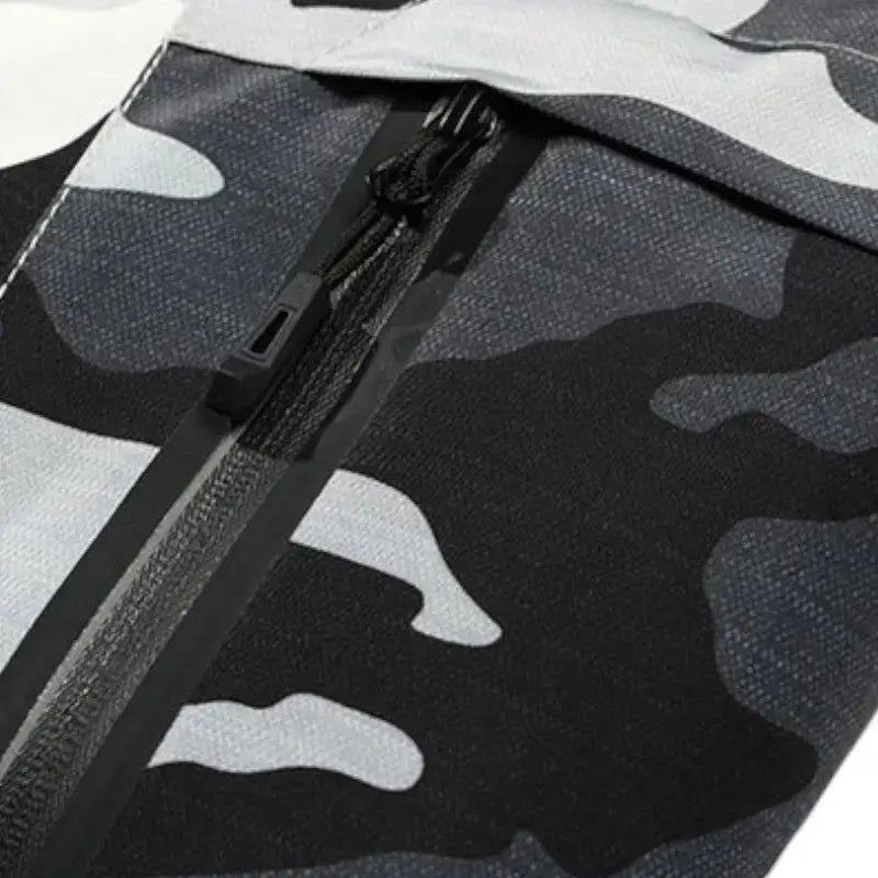 Veste chauffante camouflage gris noir