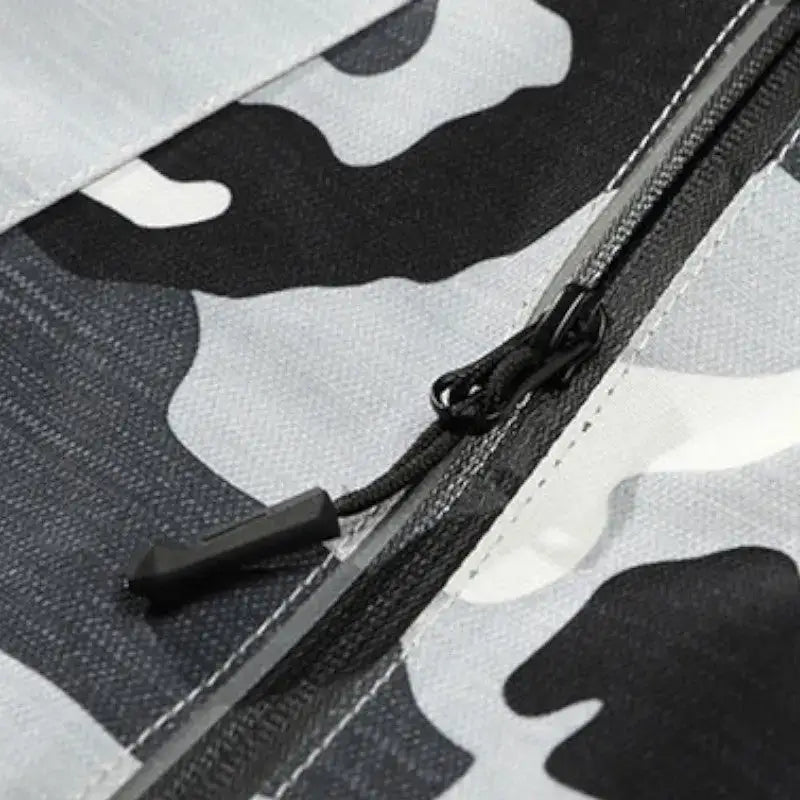 Veste chauffante camouflage gris noir