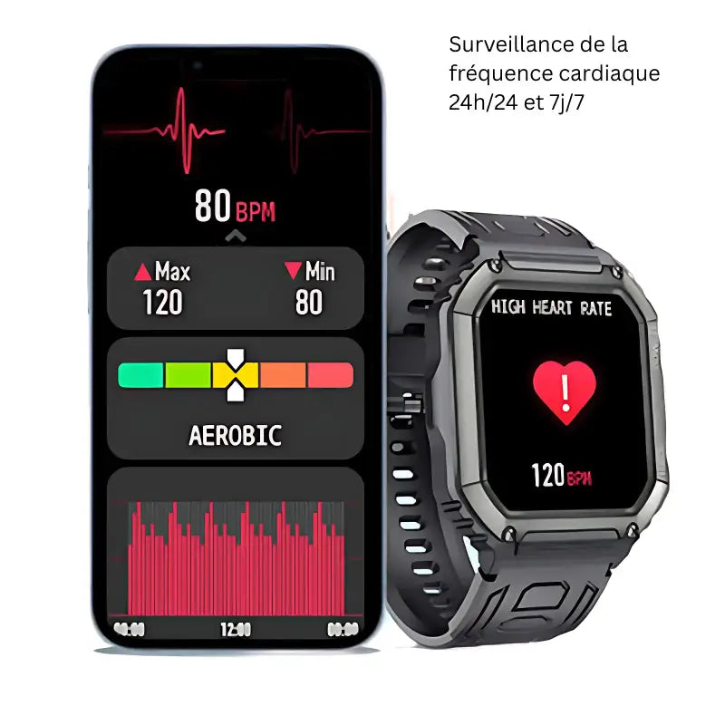 Montre connectée fitness écran tactile