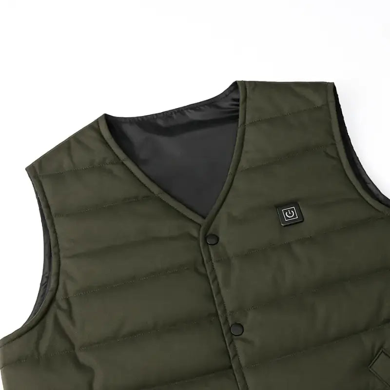 Gilet chauffant homme vert urbain