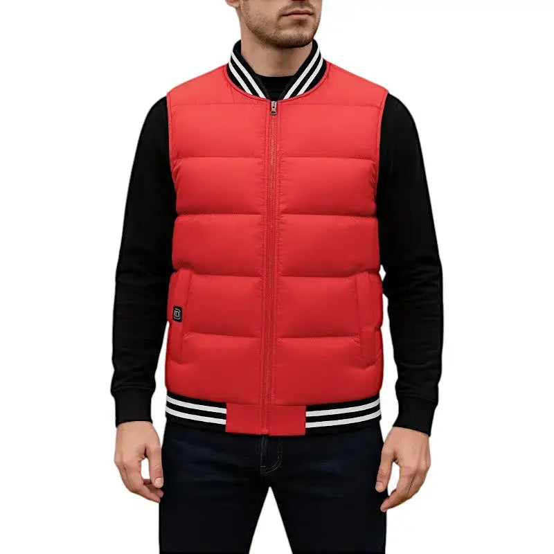 Gilet chauffant homme rouge sans batterie