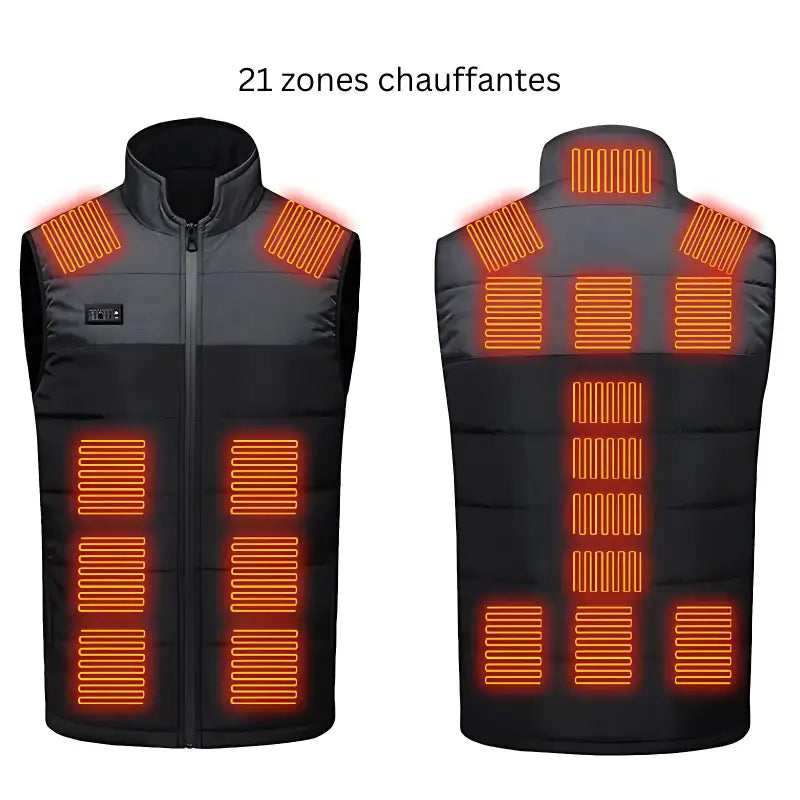 Doudoune chauffante homme avec batterie sans manche