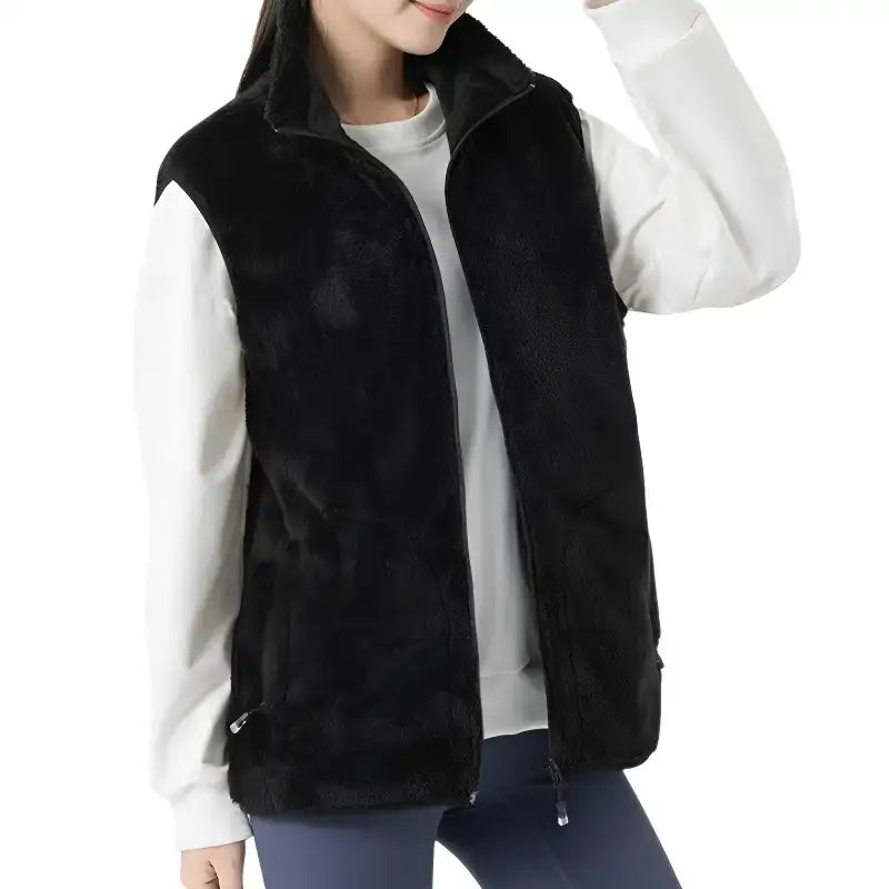 Gilet polaire chauffant - 7 zones usb - polyester doux - 3 niveaux