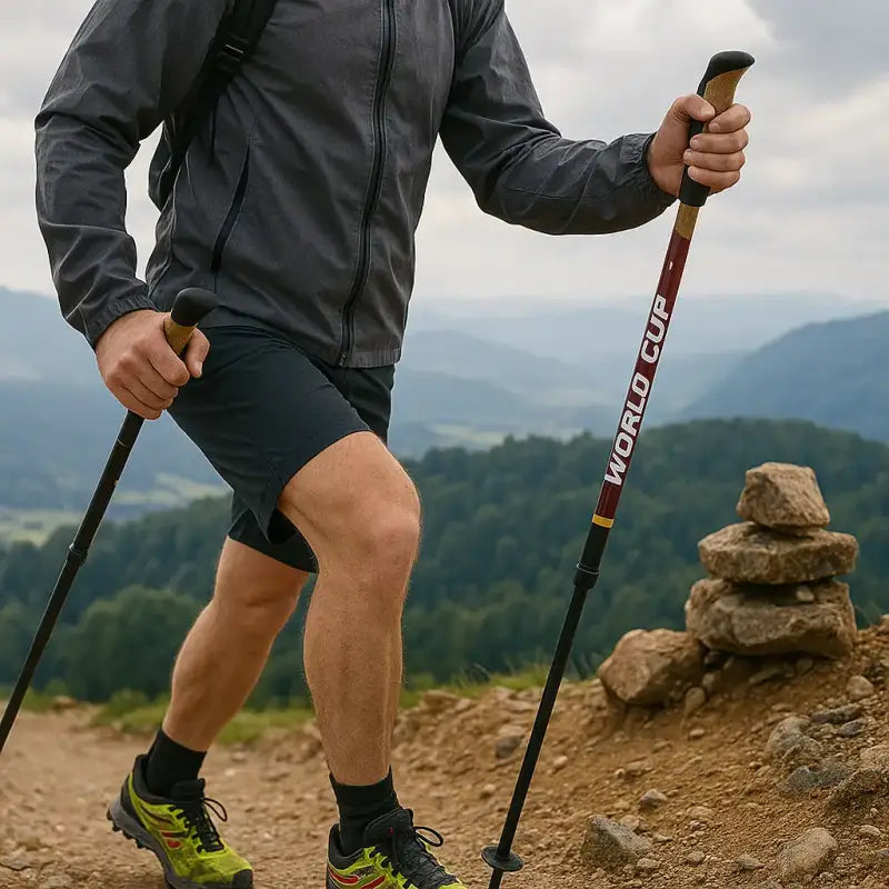 Bâton trekking montagne neige rondelle