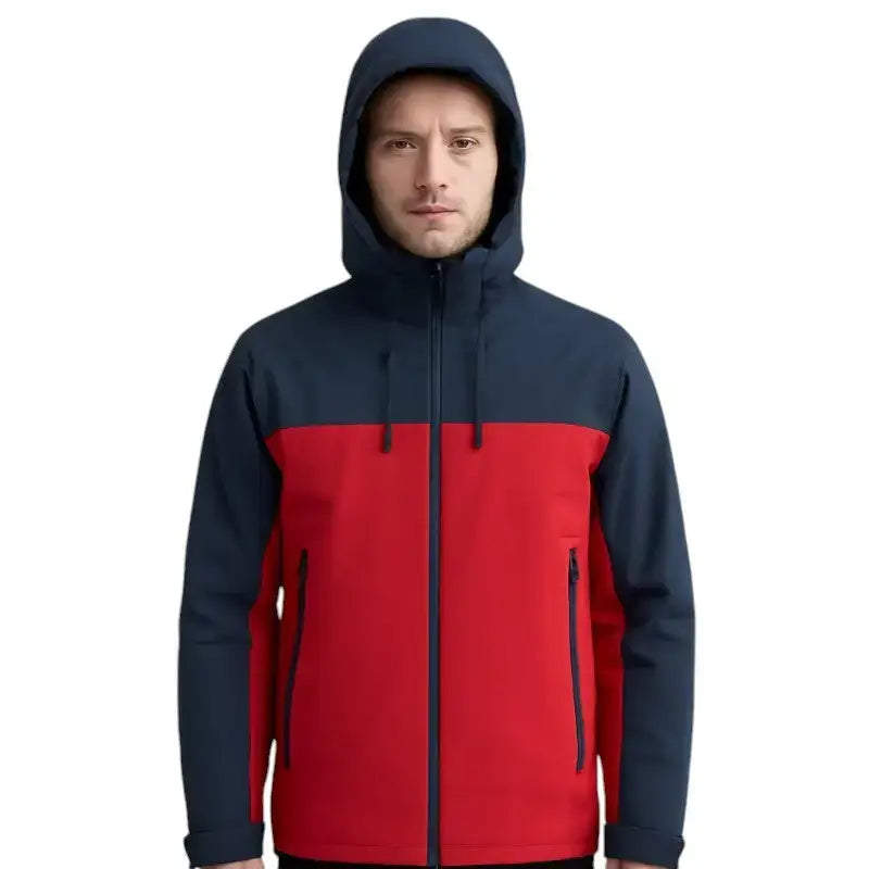 Veste randonnée homme capuche bicolore