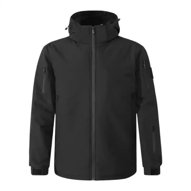 Doudoune chauffante homme noire classique
