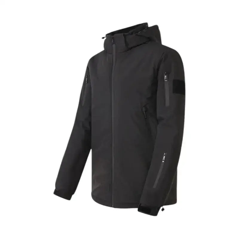 Doudoune chauffante homme noire classique