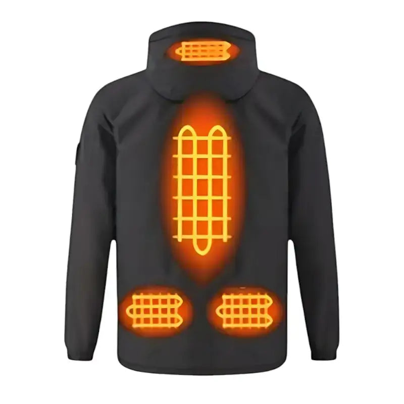 Doudoune chauffante homme noire classique