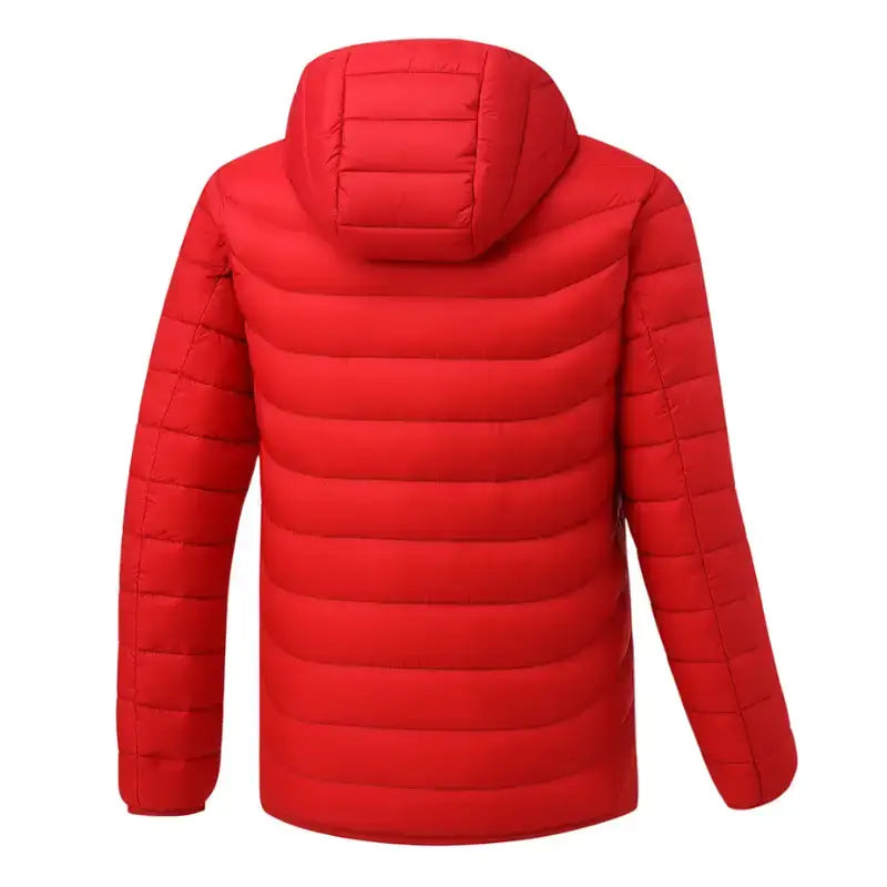 Doudoune chauffante homme rouge manches longues