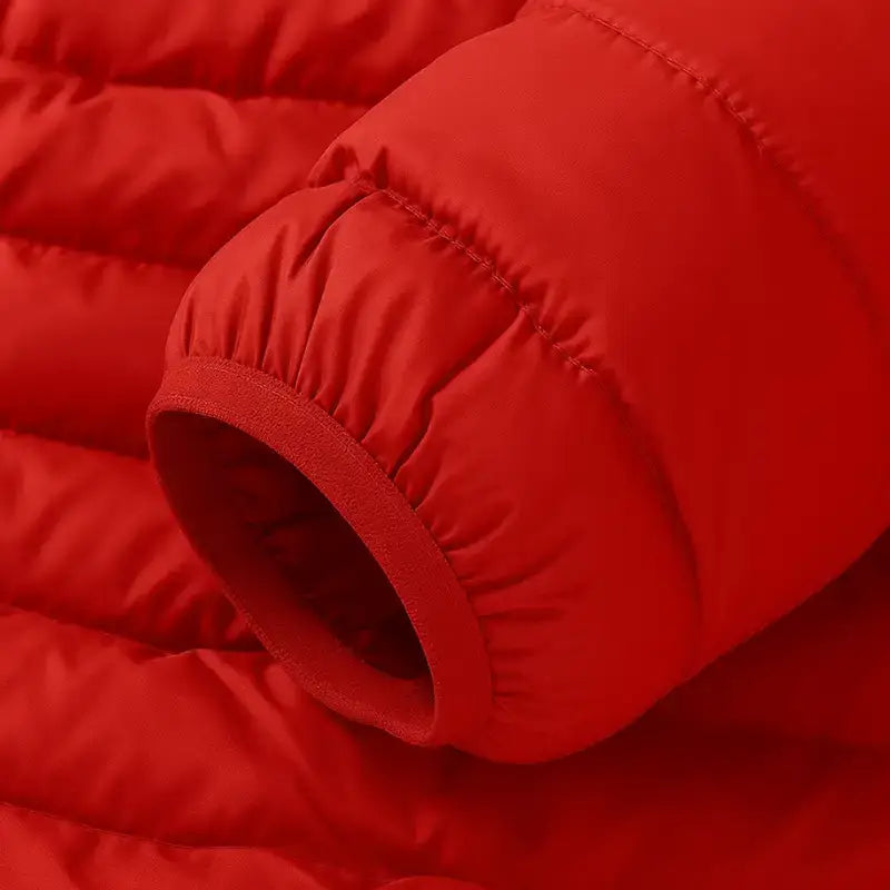 Doudoune chauffante homme rouge manches longues