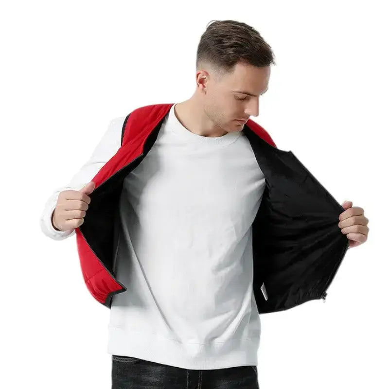 Doudoune sans manche chauffante homme col v