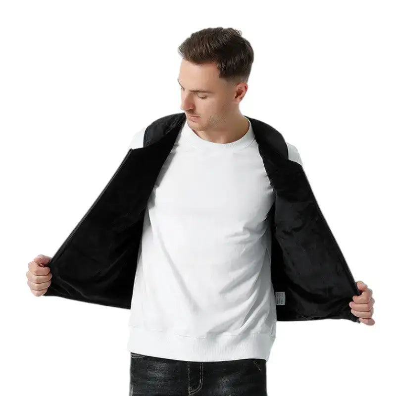 Doudoune sans manche chauffante homme col v