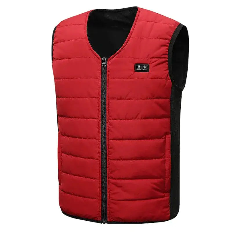 Doudoune sans manche chauffante homme col v