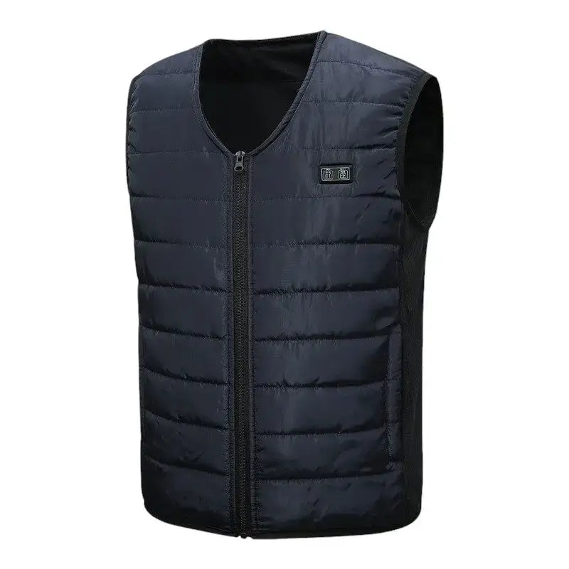 Doudoune sans manche chauffante homme col v