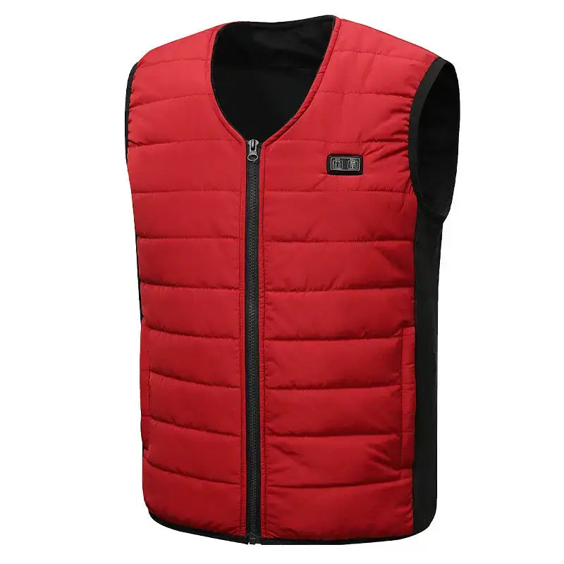 Doudoune sans manche chauffante homme col v