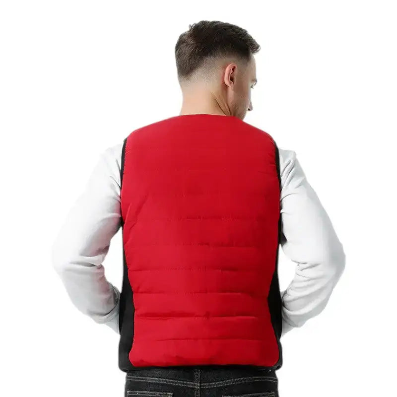Doudoune sans manche chauffante homme col v